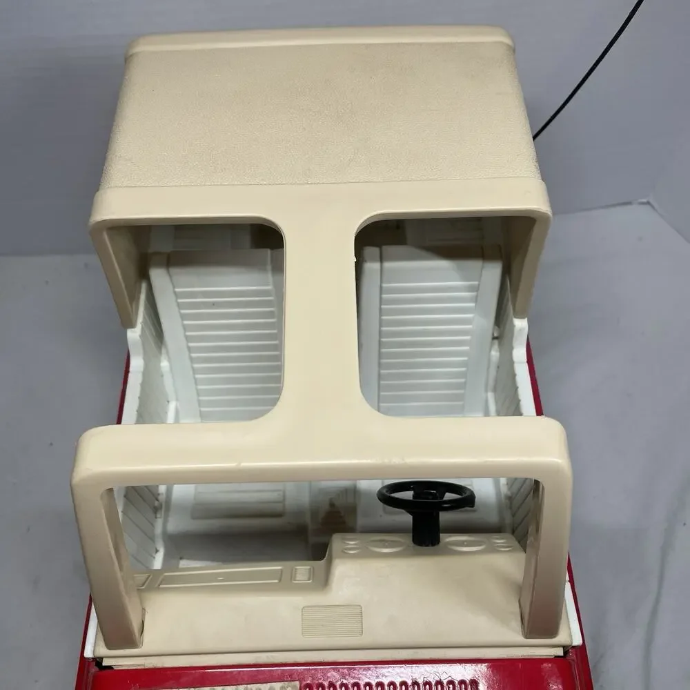 Vintage Tonka Bronco Blazer Jeep Red w/ White Top – Steel Body – 1970s Truck Toy